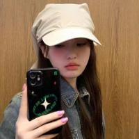 Pañuelo para la cabeza de Color sólido, gorra de béisbol Jennie del mismo estilo, protector solar de estilo coreano, sombreros de playa, gorra de béisbol, gorra con visera - details 9
