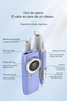 Torno para Uñas Profesional, 45000RPM Portatil Recargable Inalambrico con 12 cabezales de pulido y 48 cintas abrasivas y Pantalla LCD, para Manicura y Pedicura, para Gel o Acrilicas - details 4