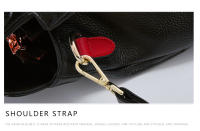 Bolso de mano de cuero genuino para mujer, bolso de mano de lujo con letras en relieve, monedero grande a la moda con asa superior - details 13