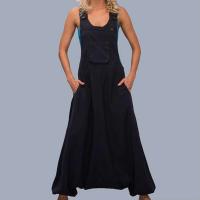 Mono de Manga Sin Aretes para Mujer Pantalones Harem con Bolsillo Lateral Ropa de Trabajo Suelta - details 9