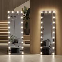 153x50cm Espejo de pie Grande, Espejo de Cuerpo Entero Pared Rectangular, Espejo Cuerpo Entero Pared LED, Espejo Pared vestidor, Dormitorio, Negro - details 14
