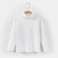 Otoño niños y niñas suéter de cuello alto suave de Color sólido niños prendas de punto de invierno camisa básica de manga larga suéter para niños niños - details 20