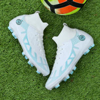 Botas de fútbol profesionales para hombres, zapatos de fútbol FG/TF, tacos de tobillo alto para niños pequeños, zapatillas de fútbol de césped, zapatos de entrenamiento de Futsal - details 4
