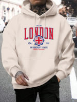 Sudadera De Capucha London Uk University League Para Hombre Tallas Grandes Estilosa Con Estampado Deportiva Y Cuello Alto - details 19