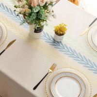 Manteles bordados resistentes a los arañazos con estampado de flecos para decoración de bodas, manteles para banquetes - details 10