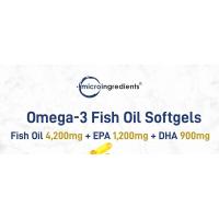 Triple Strength 3 suplementos de aceite de pescado 4200 mg por porción, 240 cápsulas blandas con sabor a limón – Sin eructos (recubiertos entericos) EPA 1200 mg + - details 0