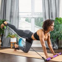 1pc Pilates Bar Kit With Resistance Bands, Stainless Steel Exercise Stick - details 2