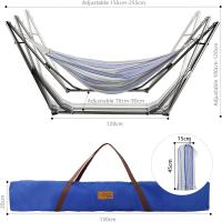 Hamaca con Soporte Plegable para Jardín Patio Trasero Playa Mochileros, Multicolor,255cm,Carga MAX 120kg - details 9