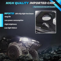 Conjunto de faros LED para Jeep Cherokee XJ Wrangler YJ DOT Ford GMC, Faro de señal de giro DRL, haz Alto y Bajo, 180W, H6054, 5x7, 7x6 - details 8