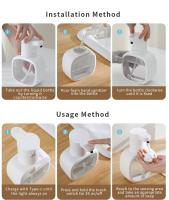 Nuevo Dispensador automático de jabón montado en la pared, lavadora de manos inteligente de espuma, Sensor de inducción de baño líquido recargable de 500ml - details 12