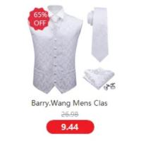 Chaleco S-5xl de 20 colores para hombre, chaleco ajustado de seda lisa, rosa, azul, negro, rojo, morado, blanco y caqui, chaqueta sin mangas Barry Wang - details 32