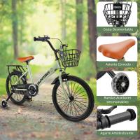 Bicicleta Infantil BMX de 18 Pulgadas para Niños de 6 a 12 Años con Ruedas Auxiliares y Canasta - details 2