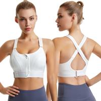 Sujetador deportivo para mujer, Top corto, chaleco de Yoga con cremallera frontal, talla grande, correa ajustable a prueba de agua - details 2