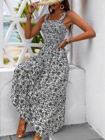 Nuevo vestido con tirantes de estilo pastoral dulce y fresco estampado - details 17