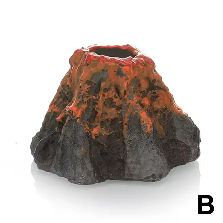 Decoración de Acuario de Volcán de Resina Mini Estatua de Volcán para Decoración de Mascotas - 1
