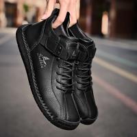 Zapatos Casuales de Cuero Hechos a Mano para Hombre 2024 Zapatillas Deportivas Transpirables para Exteriores - details 21