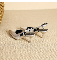 Zapatos de tacón de aguja con espalda hueca y punta de bolso de boca baja de nuevo estilo - details 28