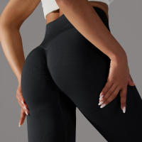 Leggings de yoga sin costuras para mujer, ropa deportiva de entrenamiento, pantalones deportivos de cintura alta - details 6
