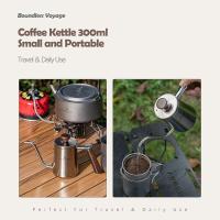 Journey Without Borders - Cafetera de titanio con cuello de cisne, hervidor de agua, villa para acampar al aire libre, tetera, 300 ml - details 7