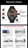 Reloj Deportivo de Cuarzo Mini Focus Impermeable, Multifuncional con Toma de Cuerda Giratoria y Dial Luminoso Regalo Perfecto para él - details 9