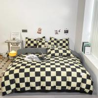Cubierta de Edredón Nórdica Nueva Moda Lujo Cama Conjunto de Ropa de Cama Suave a Cuadros Separados Tamaño 220x240 150x200 - details 16