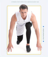 Manga de Compresión de Rodilla de Alta Elasticidad - Transpirable, Absorbe la Humedad, Almohadilla Deportiva para Correr, Ciclismo y Baloncesto - Protección Solar, Pide una Talla Más Grande - details 0