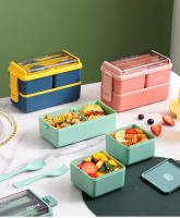 Fiambrera de 1400 ML para niños, Fiambrera con 3 Compartimentos y Cubiertos, para Microondas y lavajitas, L - details 4