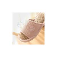 Zapatillas de lino antideslizantes para hombre y mujer, zapatos transpirables, planos de cáñamo de algodón cómodos, informales, para el hogar y el dormitorio - details 2