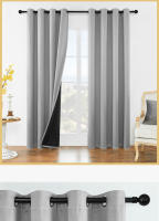 Cortinas Modernas de salón, 2 Piezas, Opacas térmicas con Ojales, Aislantes, frío y Calor - details 16