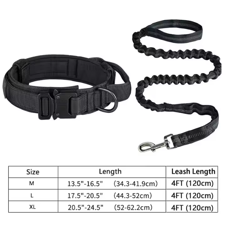 Juego collar correa tácticos militares alta resistencia: ustables y duraderos para perros de todos los tamaños - 1