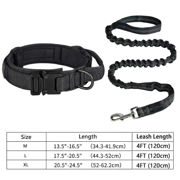 Juego collar correa tácticos militares alta resistencia: ustables y duraderos para perros de todos los tamaños - 1