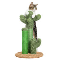 Rascador de Árbol de Gato Cactus Poste Rascador para Gatos pequeño, Rascador de Árbol para Gatos con Pelota de Juguete verde con bola - details 2