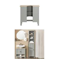 BZR17-W Mueble Columna de baño, Armario Alto baño,161 x 40 x 35 cm,ES (Blanco) - details 16