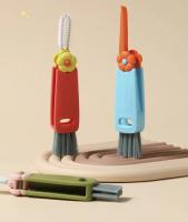 New Type 3-in-1 Lid Brush Multi-functional Slit Cleaning Brush Baby Bottle Rim Fluted Cup Brush - details 0