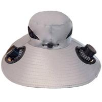 Ventilador solar de ala ancha, cubo solar con 2 ventiladores extraíbles, sombrero de protección UV, sombrero de verano para deportes al aire libre en la playa - details 5