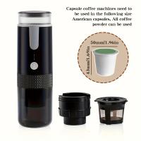 Cafetera portátil 2 en 1, cafetera electrónica para café molido y cápsulas, forma redonda, alimentación dual USB/batería, ≤36V, cafetera eficiente para uso doméstico y en viajes - details 8