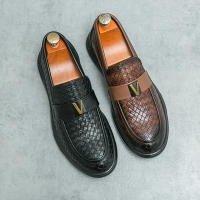 Zapatos Formales para Hombres Hechos a Mano Suela Gruesa PU Aumento de Altura - details 4