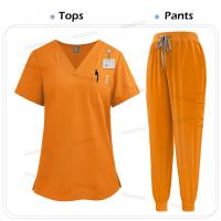 Ropa médica para mujer, conjuntos de Jogger, pantalones de enfermería, bata quirúrgica, uniformes médicos de alta calidad, uniforme de belleza al por - details 7