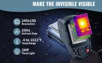 SucceBuy Cámara termográfica infrarroja Cámara de luz visible Resolución IR de 2MP 240x180 - details 0