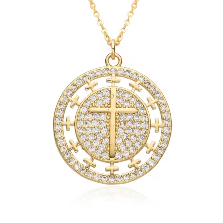 Nuevo Collar de Cruz Religiosa para Mujer Devota, Joyería y Bisutería Europea y Americana, Collares Mujer, Día DE LA Madre - 1