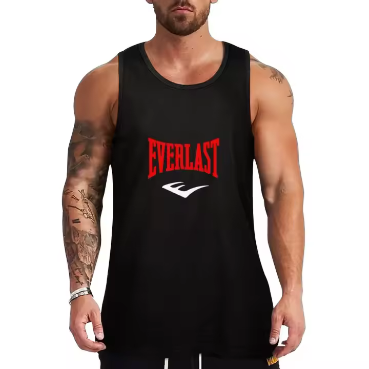 Camisetas sin mangas con estampado 3D para hombre, camisetas de gimnasio transpirables de secado rápido, camiseta informal sin mangas con cuello redondo, chaleco deportivo para Fitness al aire libre - 1