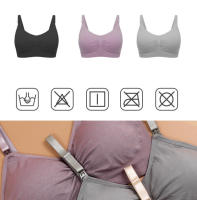 Sujetador de maternidad de talla grande para mujer, transpirable sin costuras para amamantar con realce, cierre frontal y correas ajustables. - details 4