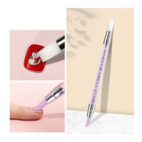 Pluma de Arte de Uñas de Acrílico de Doble Punta Herramienta de Manicura de Salón en Casa con Rhinestone de Silicona - details 5