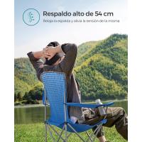 Sillas Portátiles Plegables Alto Resalto, Apoyabrazos, Bolsillo para Tazas, Carga de 150kg, Ideal para Acampada, Jardín, Pesca, Terraca - details 5