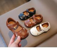 Zapatos de cuero para niños y niñas, zapatillas planas de princesa, versátiles, con flores dulces, fondo suave, antideslizantes, a la moda, novedad de otoño, 2024 - details 3
