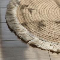 Alfombra de Salón Redonda, Fibra de Yute, trenzada a Mano para Salón, habitación, Decoración - details 7