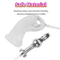 Esclavitud Sexual Irritatio Anal Plug Chastity Cage 2 en 1 estimulan ButtPlug y funda para pene glande masturbación juguetes sexys para hombres - details 6