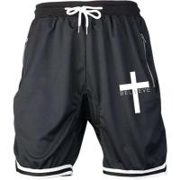 Pantalones de Baloncesto Cruzado para Hombres Línea de Malla de Secado Rápido Cintura Elástica - details 2