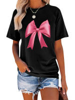 Camiseta gráfica, camiseta holgada de manga corta, 100% algodón, 230 g, informal y cómoda, estampado geométrico, tallas S-XXXL, lavable a máquina, para usar en todas las estaciones. - details 0