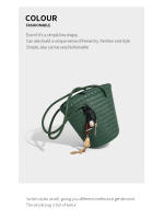 Nuevo bolso de hombro tejido retro para mujer, bolso tipo cubo, bolso tipo cesta de verduras portátil para vacaciones junto al mar - details 23